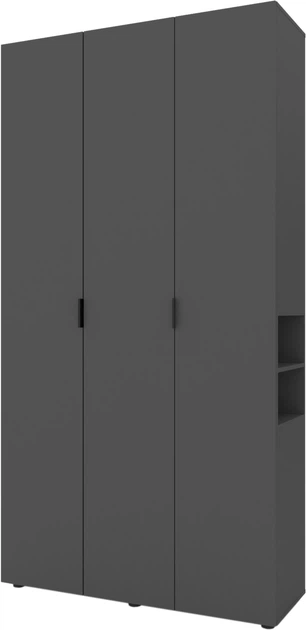 Шкаф Metkas Home A015R 1200 x 420 x 2300 мм ЛДСП Антрацит (MA015R-A) - Фото 1 Шкаф Metkas Home A015R 1200 x 420 x 2300 мм ЛДСП Антрацит (MA015R-A) - изображение 1