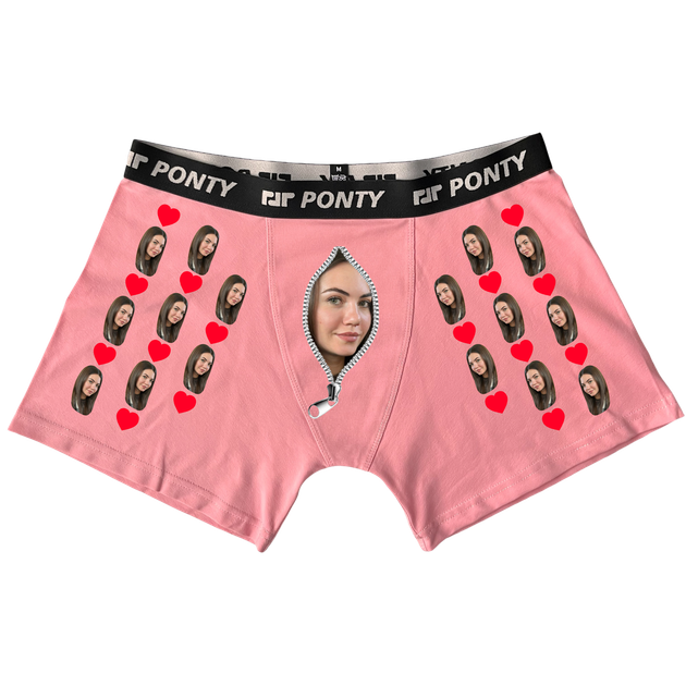 Чоловічі труси Ponty Shop з вашим фото "Ширинка" 3XL Рожеві - Фото 1 Чоловічі труси Ponty Shop з вашим фото "Ширинка" 3XL Рожеві - изображение 1