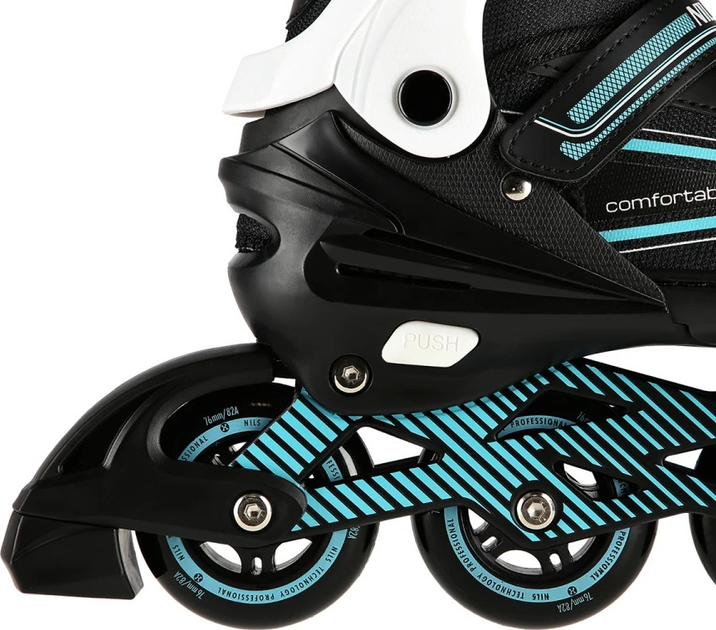 Łyżworolki Nils Extreme NA1169A Turkusowe roz. M (35-38) (5907695538120) - obraz 7