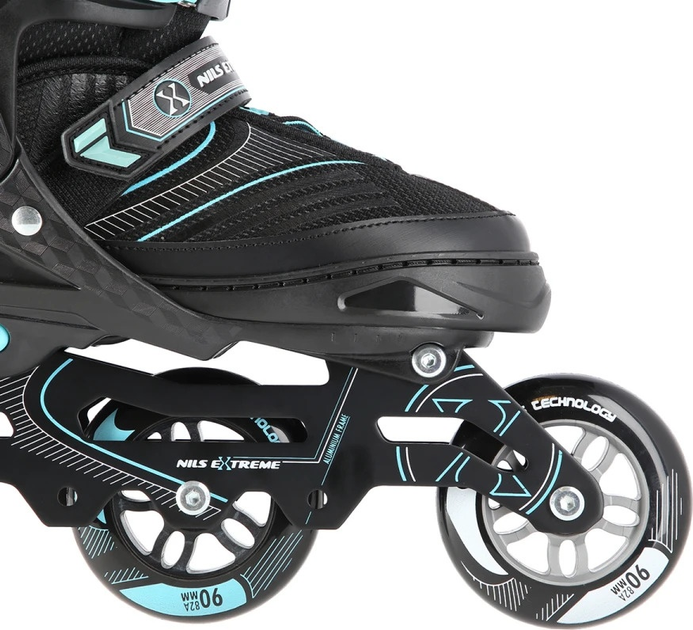 Łyżworolki Nils Extreme NA11201 Czarne roz. M (35-38) (5907695543254) - obraz 6