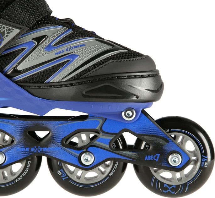 Ролики Nils Extreme NA11010 Чорно-Блакитні роз. S (31-34) (5907695599497) - зображення 6