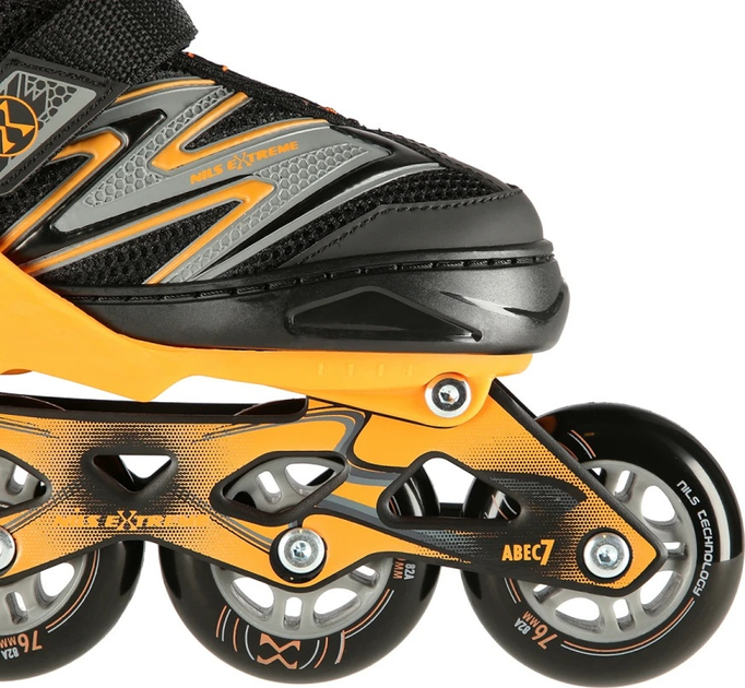 Ролики Nils Extreme NA11010 Чорно-Помаранчеві роз. M (35-38) (5907695599534) - зображення 6