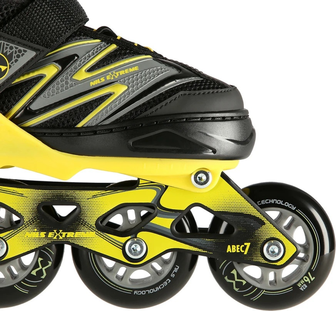 Ролики Nils Extreme NA11010 Чорно-Жовті роз. M (35-38) (5907695599565) - зображення 6