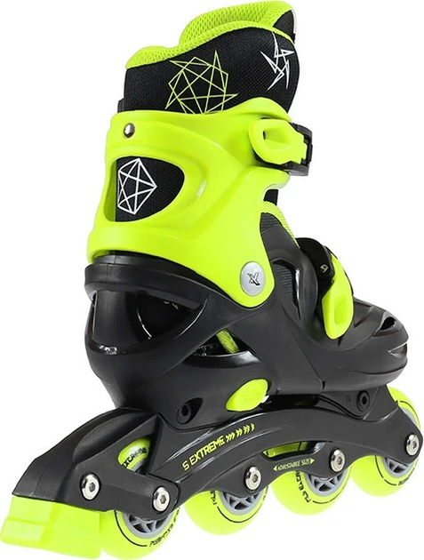 Łyżworolki Nils Extreme NJ/NA0321 Czarno-Limonkowe roz. M (31-35) (5907695515534) - obraz 7