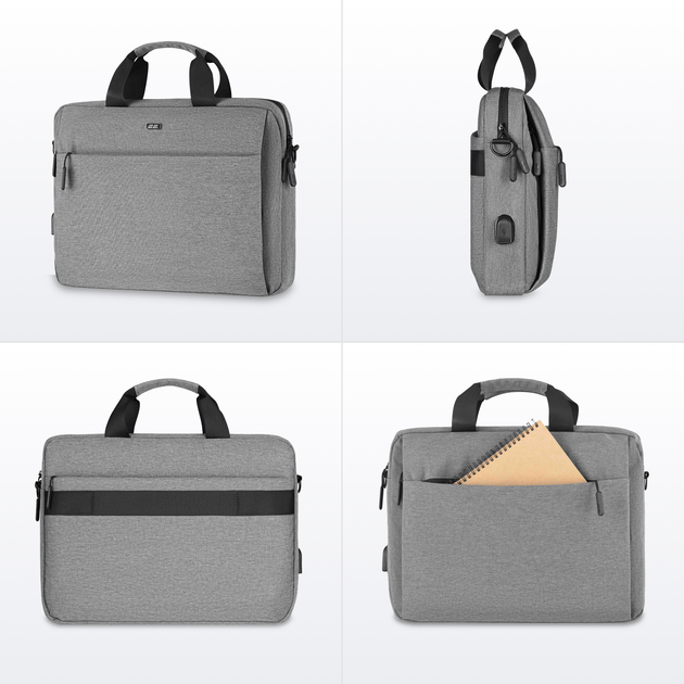 Сумка для ноутбука 2E Melange 16" Light Grey (2E-CBN9265BK) - зображення 9