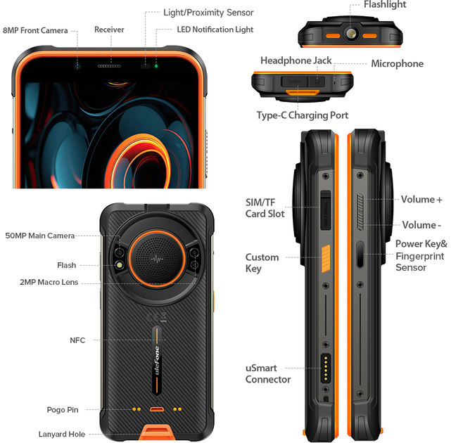 Smartfon Ulefone Power Armor 16S 8/128GB Orange (6937748736066) - obraz 17