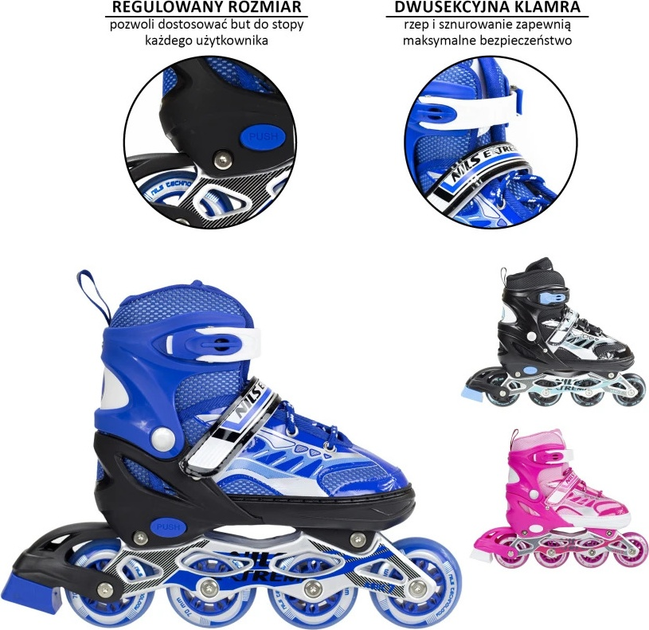 Ролики Nils Extreme NJ1828 Чорні роз. S (31-34) (5907695525724) - зображення 12