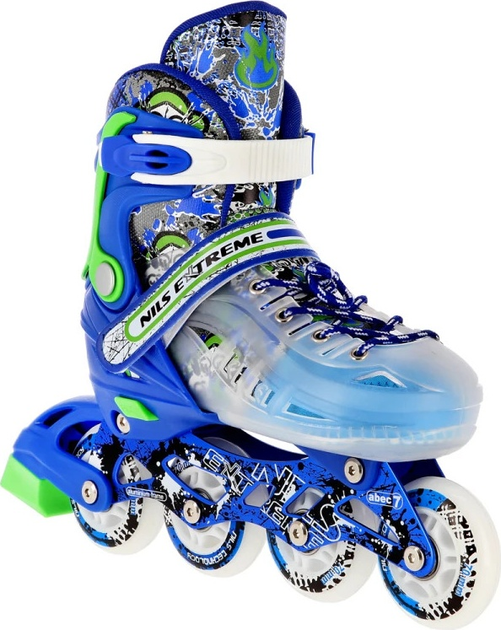 Łyżworolki Nils Extreme 4 w 1 NH18122 Niebieskie roz. S (29-33) (5907695535266) - obraz 3