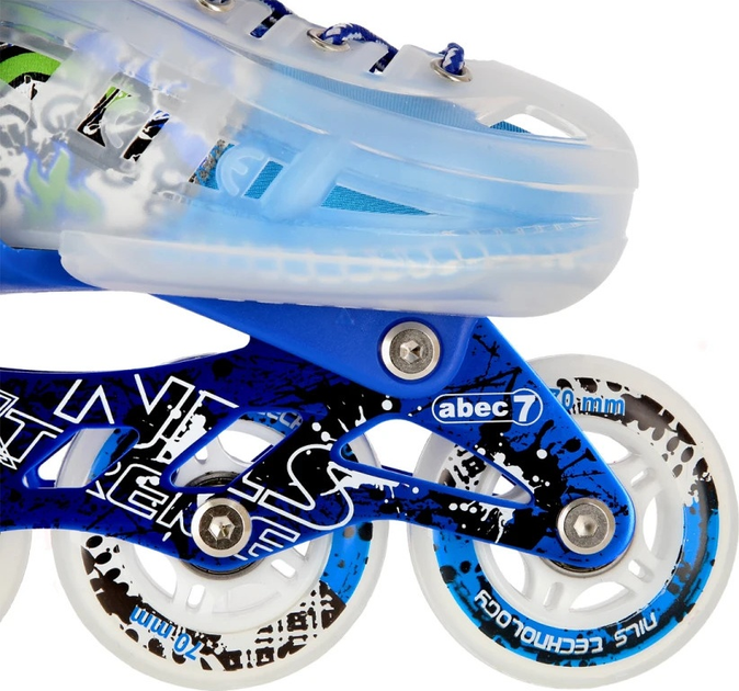 Łyżworolki Nils Extreme 4 w 1 NH18122 Niebieskie roz. S (29-33) (5907695535266) - obraz 4