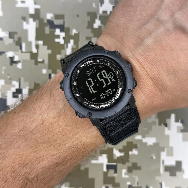Годинник наручний Awarder 036 Compass UA Nylon Tactic All Black - зображення 3