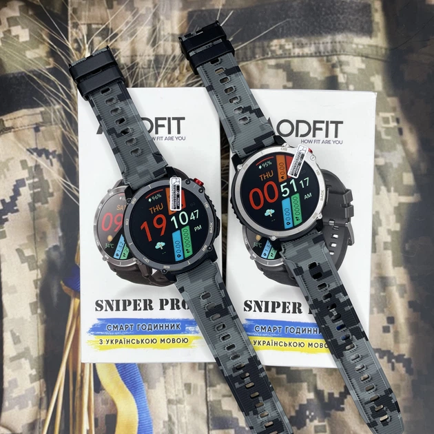 Смарт-годинник Modfit Sniper Pro All Black 41 мм. - изображение 8