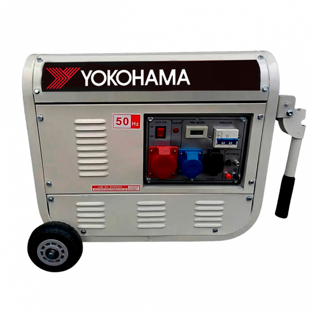Генератор Yokohama 3,0 кВт газовый, бензин трехфазный обесшумленный, колеса и ручка - изображение 2