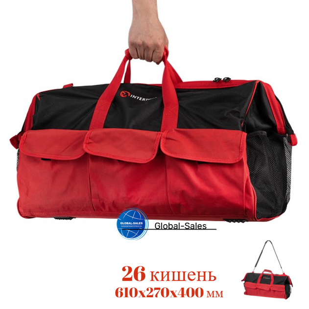 Сумка для инструмента Intertool 26 карманов 610 х 270 х 400 мм (BX-9004) - Фото 1 Сумка для инструмента Intertool 26 карманов 610 х 270 х 400 мм (BX-9004) - изображение 1