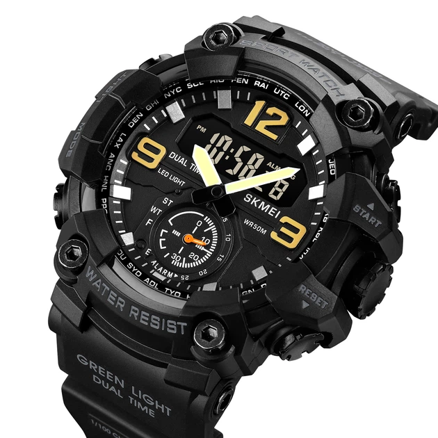 Наручні годинники Skmei 1965BK black. - Фото 2 Наручні годинники Skmei 1965BK black. - зображення 2