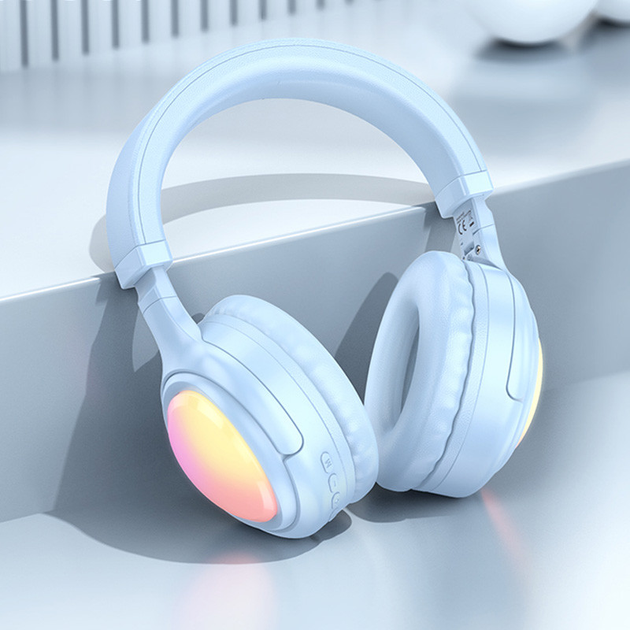 Накладные беспроводные наушники Hoco W48 Focus Blue купить в интернет ...