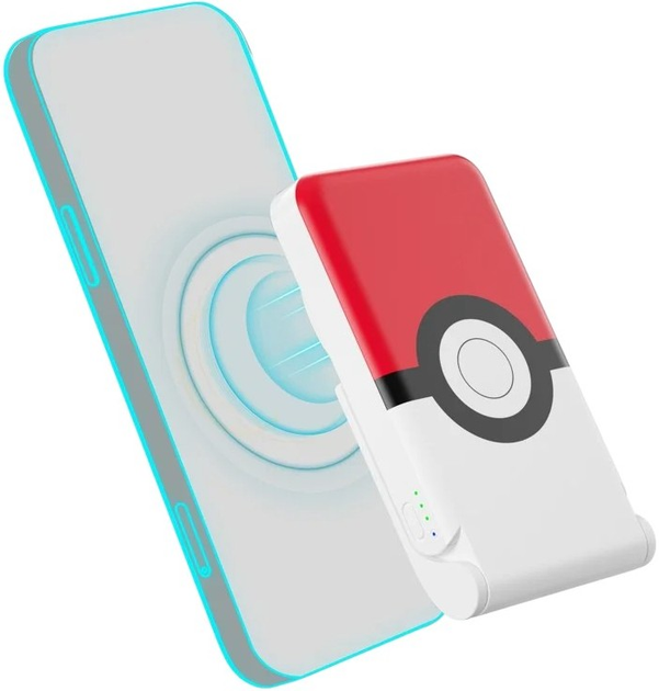 УМБ OTL Pokemon Pokeball wireless magnetic power bank 5000 mAh (5055371627931) - зображення 4