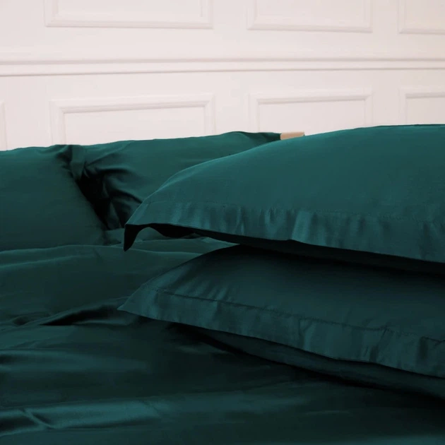 Комплект постельного белья MirSon семейный 2 x 160x220 см №07 Emerald Imperial Tencel (2200010755763) - изображение 5