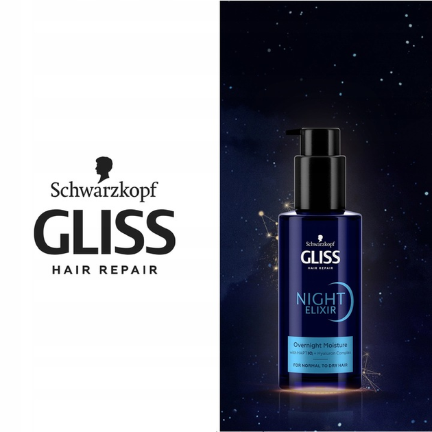 Сироватка для волосся Schwarzkopf Gliss Night Elixir нічна зволожувальна 100 мл (9000101702224) - зображення 4