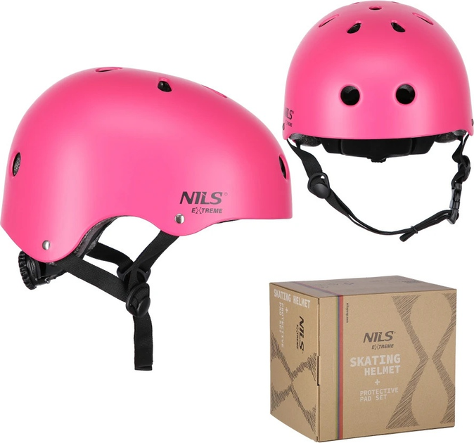 Комплект Nils Extreme дитячий шолом MR290 + захист H230 Рожевий M (5907695553680) - зображення 9