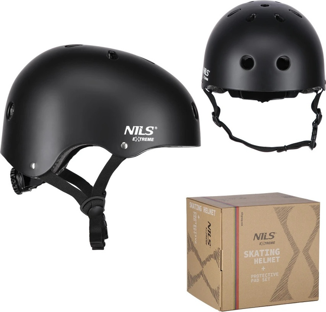 Zestaw Nils Extreme kask dla dziecka MR290 + ochraniacze H230 Czarny M (5907695553727) - obraz 9