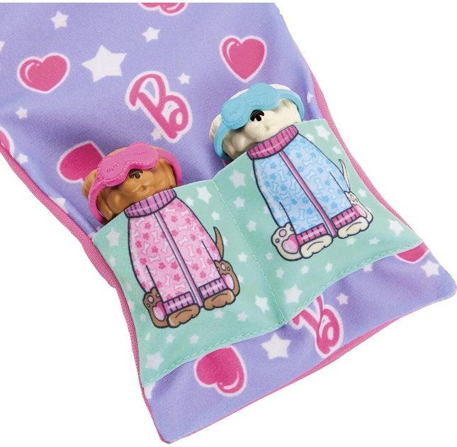 Lalka Mattel Barbie Piżama Party 29 cm z 2 pieskami + akcesoria HXN01 (194735234592) - obraz 3