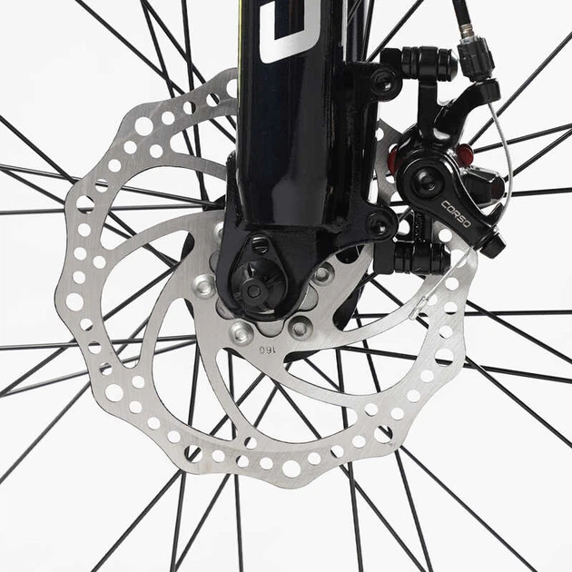 Велосипед Спортивный 29 дюймов Corso Dark-X DX-306 оборудование Shimano алюминиевая рама 19 дюймов 21 скорость. Black and Yellow (168586) - Фото 4 Велосипед Спортивный 29 дюймов Corso Dark-X DX-306 оборудование Shimano алюминиевая рама 19 дюймов 21 скорость. Black and Yellow (168586) - изображение 4