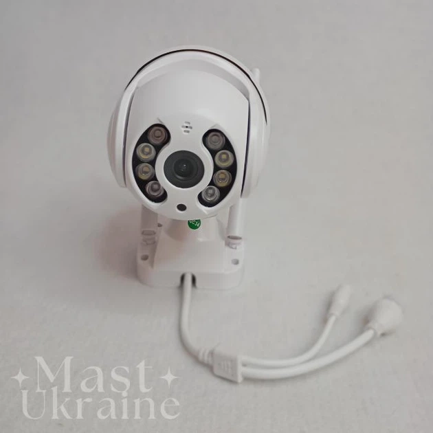 Камера видеонаблюдения Wi-Fi 2MP внешняя уличная с ночным видением, беспроводная поворотная IP-камера со звуком, датчиком движения, записью на карту памяти, управлением через приложение Icsee Белая A8B-4MP-Whitе - изображение 3