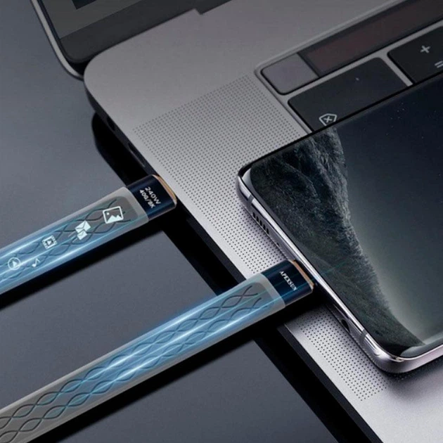Короткий кабель USB-C – USB-C (13 см, 240 Вт, 40 Гбит/с, 8K 60 Гц, PD 3.1) для зарядки, передачи данных и видео - изображение 6