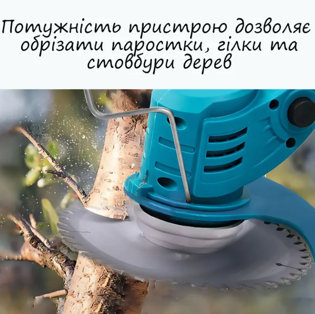 Акумуляторна газонокосарка на колесах TOPA Ручний тример для газону 2 акумулятори 48 В - зображення 4