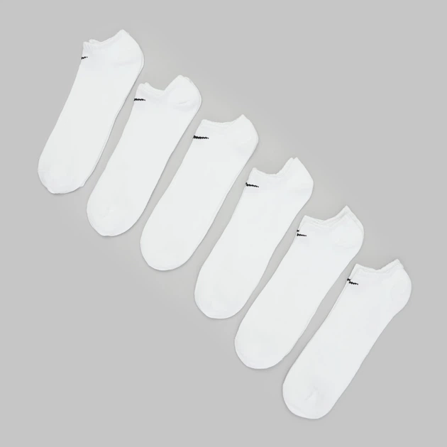 Набор мужских носков коротких хлопковых Nike U Nk Everyday Ltwt Ns Band SX7679-100 38-42 6 пар Белый (888408294791) - изображение 5
