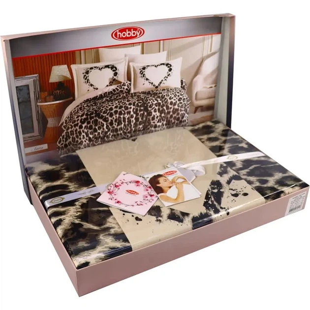 Комплект постільної білизни Hobby Exclusive Sateen Aura бежевий 200x220см євро (179516) - Фото 2 Комплект постільної білизни Hobby Exclusive Sateen Aura бежевий 200x220см євро (179516) - зображення 2