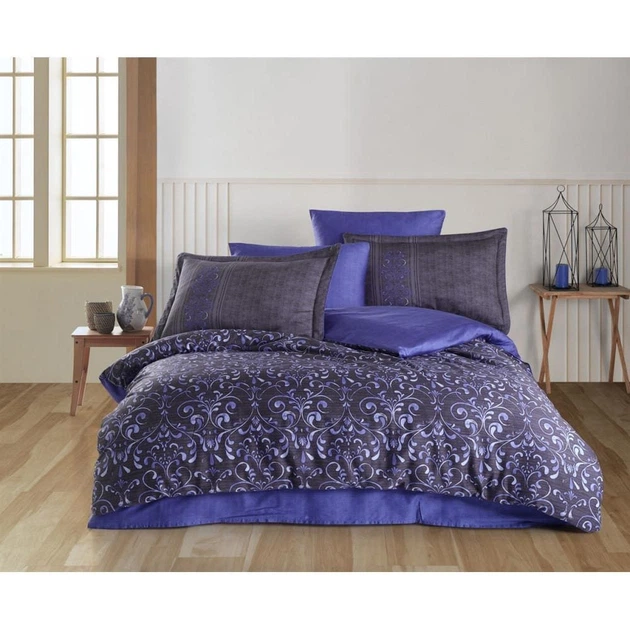 Комплект постільної білизни Hobby Exclusive Sateen Gris бузковий 200x220см євро (168046) - Фото 1 Комплект постільної білизни Hobby Exclusive Sateen Gris бузковий 200x220см євро (168046) - зображення 1