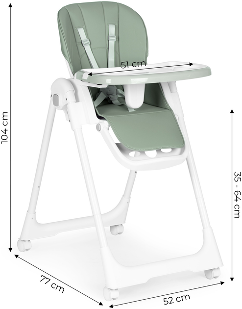 Krzesełko do karmienia EcoToys zielony (HA-013 GREEN) - obraz 9