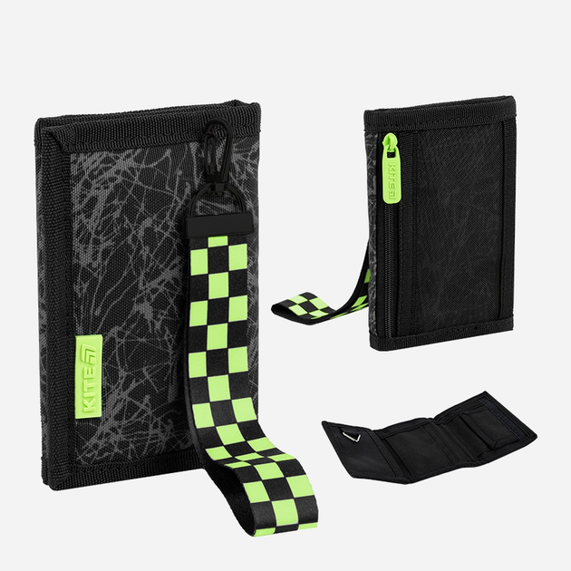 Гаманець для хлопчиків Kite K25-598-4 Чорний з салатовим (4063276205179) - зображення 7