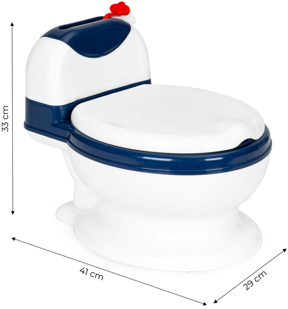 Дитячий горщик EcoToys зі щіткою синьо-білий (HA-P05 BLUE) - зображення 8