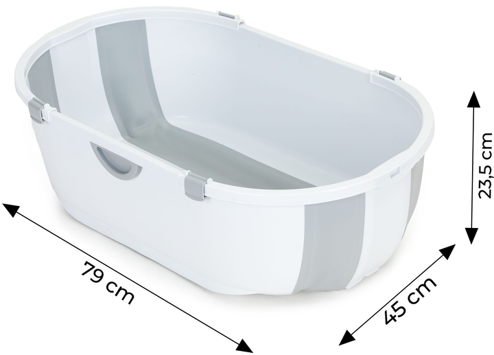 Wanienka dla niemowląt EcoToys turystyczna składana szara (HA-B46 GRAY) - obraz 6