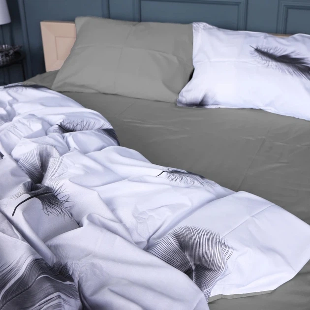 Комплект постельного белья Mirson Полуторный 143х210 см 22-1400 Feather Touch Сатин (2200010566604) - изображение 3