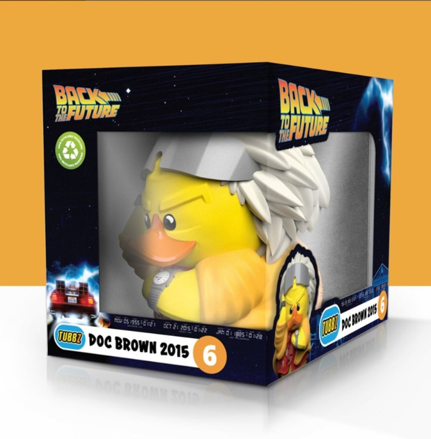 Kolekcjonerska figurka kaczuszka Numskull Tubbz Boxed Edition Back to The Future: Doc Brown 2015 6 (5056280457343) - obraz 5