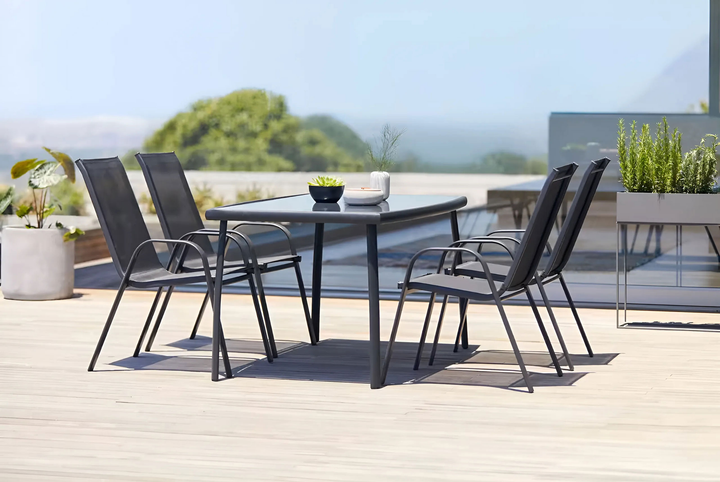 Zestaw krzeseł ogrodowych ModernHome by Multistore SC-092KD Black 2 szt (5905817001064) - obraz 9