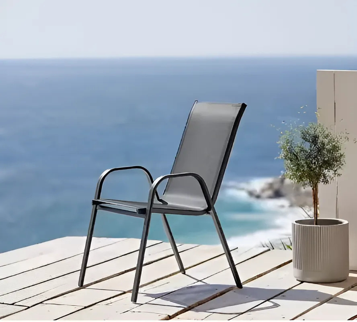 Zestaw krzeseł ogrodowych ModernHome by Multistore SC-092KD Dark Gray 4 szt (5905817004898) - obraz 10