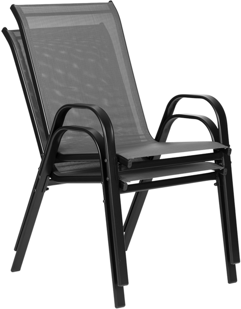 Zestaw krzeseł ogrodowych ModernHome by Multistore SC-092KD Dark Gray 4 szt (5905817004898) - obraz 5