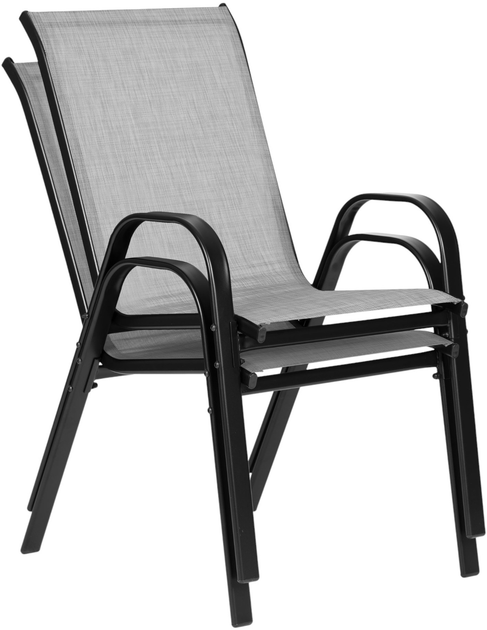Zestaw krzeseł ogrodowych ModernHome by Multistore SC-092KD Light Gray 4 szt (5905817004881) - obraz 5