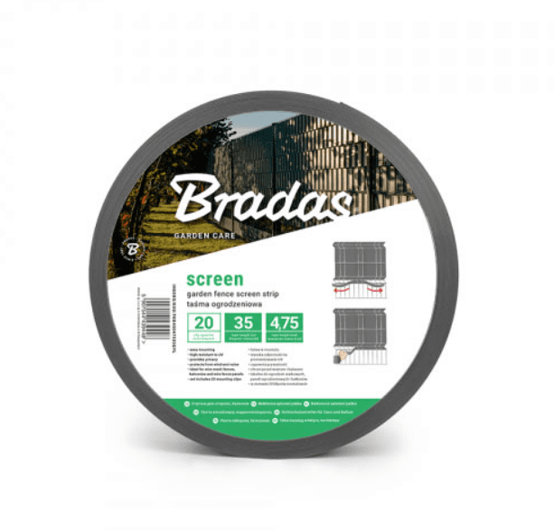 Лента ограждающая с зажимами Bradas 4,75смх35м 450г/м2 графит (TOB45047535GYL) - Фото 1 Лента ограждающая с зажимами Bradas 4,75смх35м 450г/м2 графит (TOB45047535GYL) - изображение 1