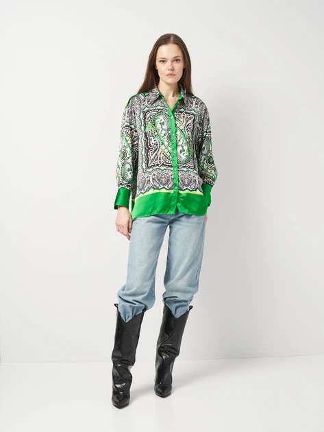 Рубашка женская Zara 2699/123 S Зеленая (02699123098025) - изображение 3