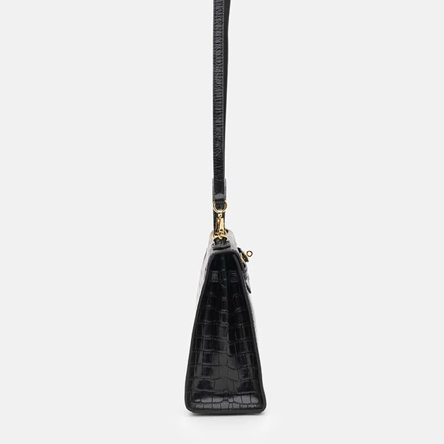 Сумка жіноча Borsa Leather K1EZE3167bl-black - Фото 4 Сумка жіноча Borsa Leather K1EZE3167bl-black - зображення 4