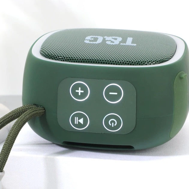 Портативная Bluetooth колонка TG659 с ремешком, Беспроводная колонка портативная мощная. Цвет: зеленый - изображение 2