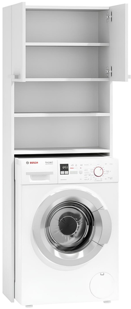 Шафа для ванної кімнати з нішею для пральної машини ModernHome by Multistore біла (RH1908-45) - зображення 3