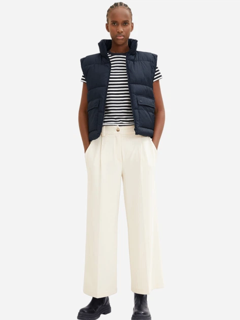 Koszulka damska w paski Tom Tailor 1035867 S Biały/Niebieski (4066887017810) - obraz 3