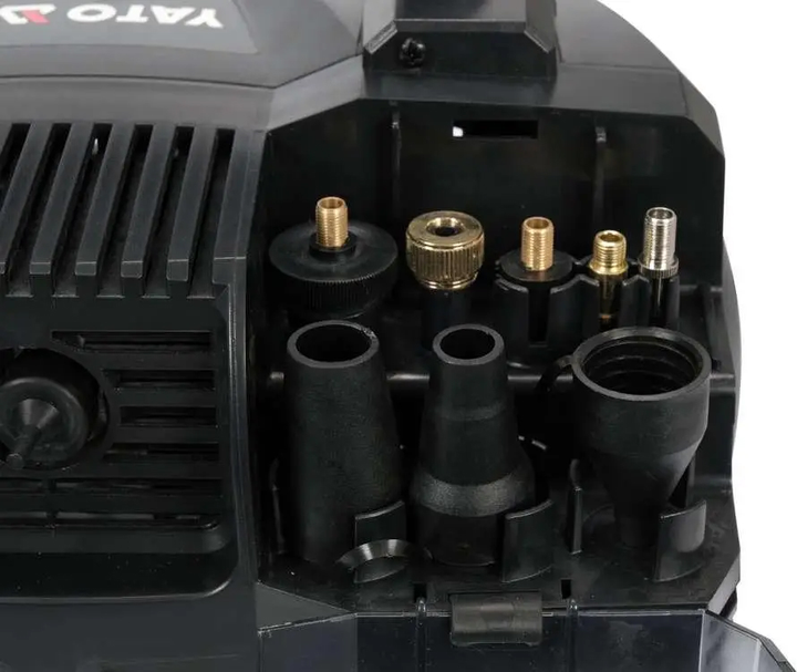 Akumulatorowy kompresor YATO 36 V (2x 18 V) 800 W do 8 Bar 98 l/min zbiornik 6 l bez akumulatora (YT-23242)   - obraz 3