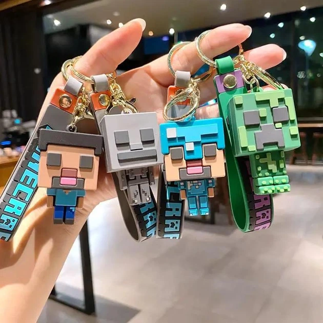 Набор брелков 4 шт Minecraft Майнкрафт - Фото 1 Набор брелков 4 шт Minecraft Майнкрафт - изображение 1